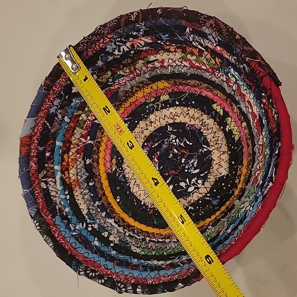 Handmade Rag Rug Bowl - Picture 7 of 7